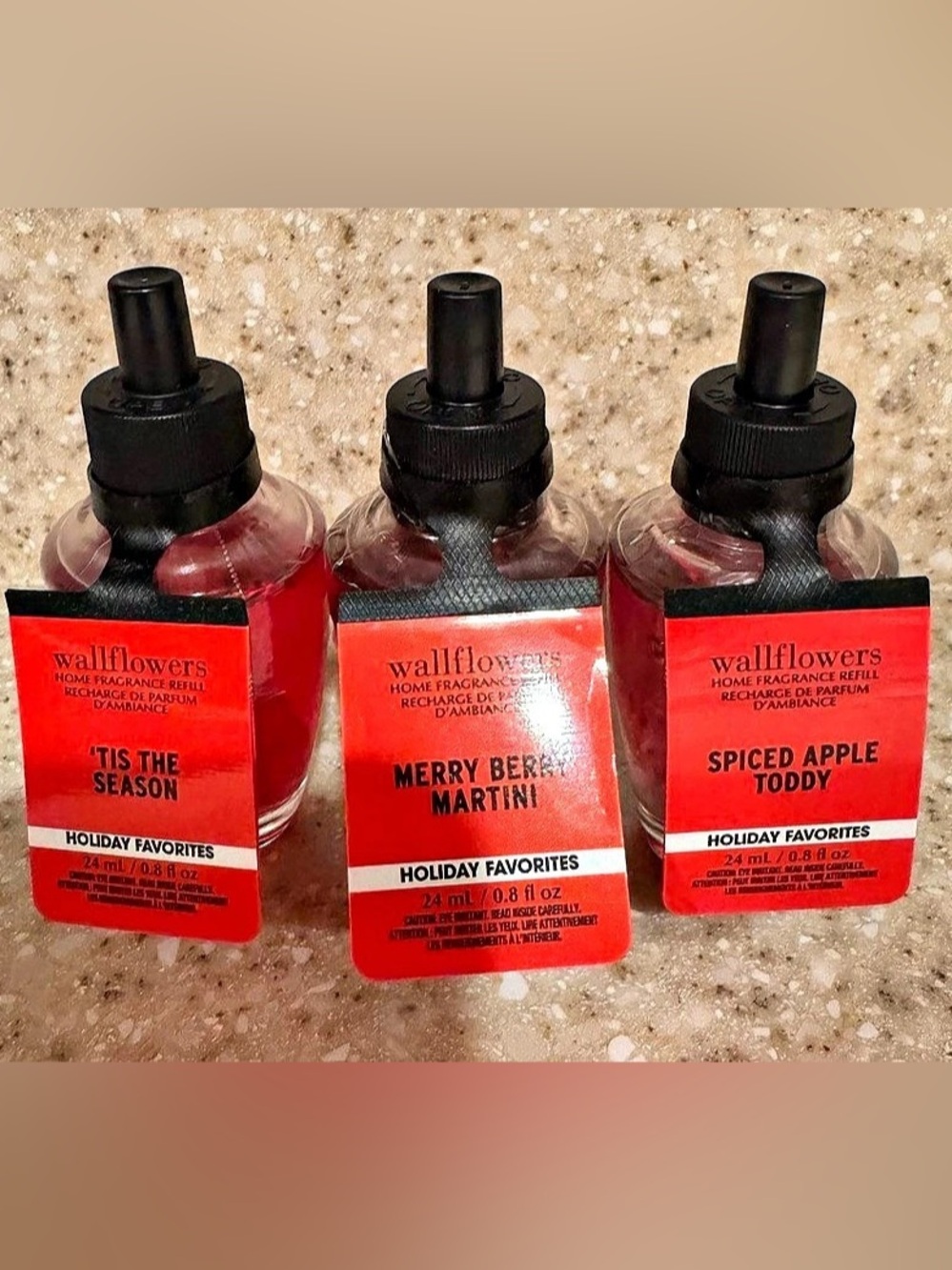 Bath & Bodyworks Wallflowers Holiday Favorites Home Fragrance Refills Set of 3